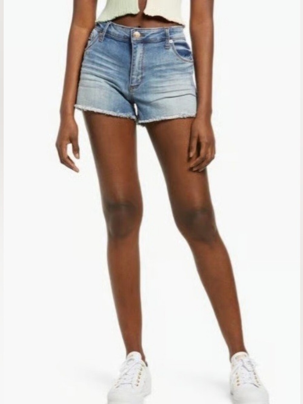 STS Blue Aubrey High Rise Denim Cutoff Shorts - Light Wash Size 8/30